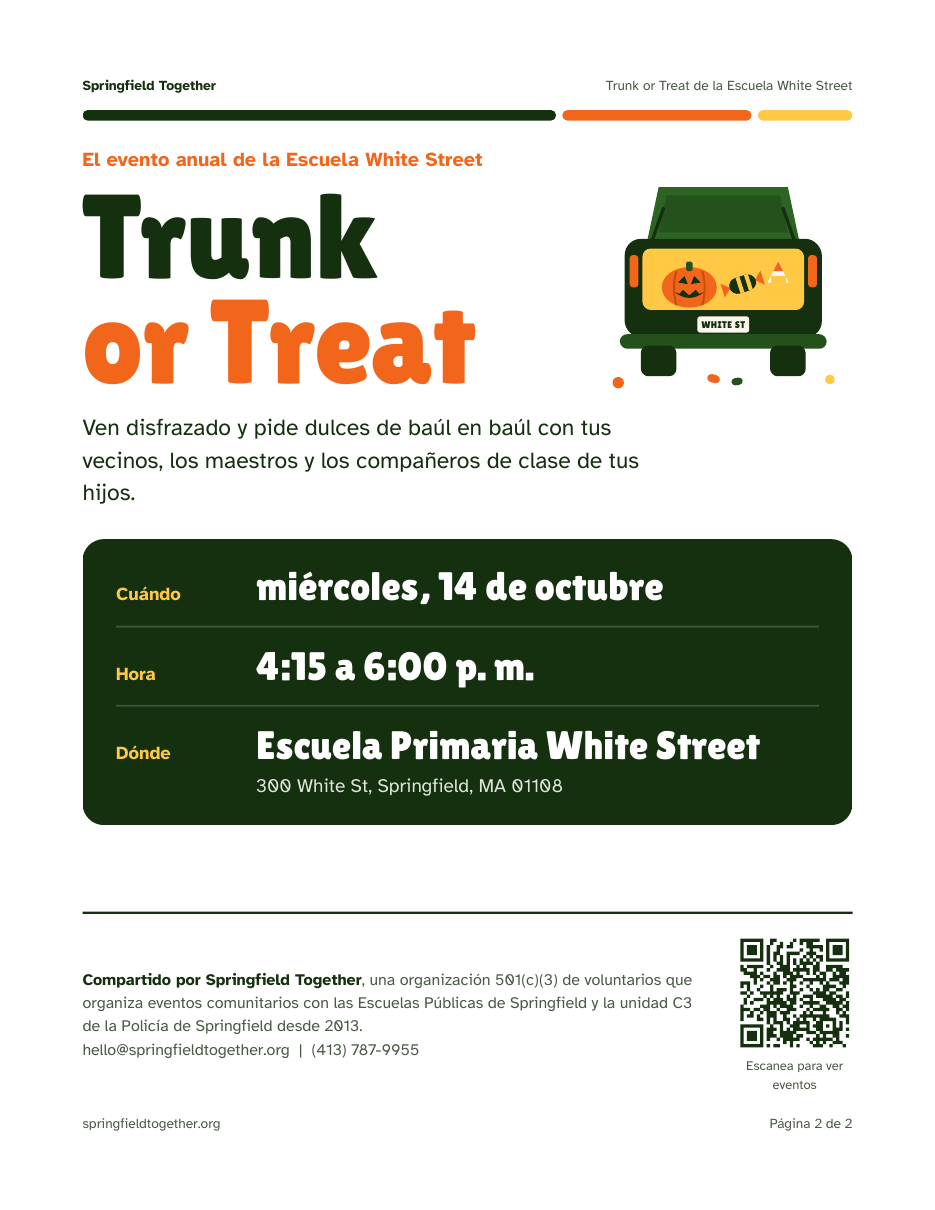 Vista previa del volante del Trunk or Treat
